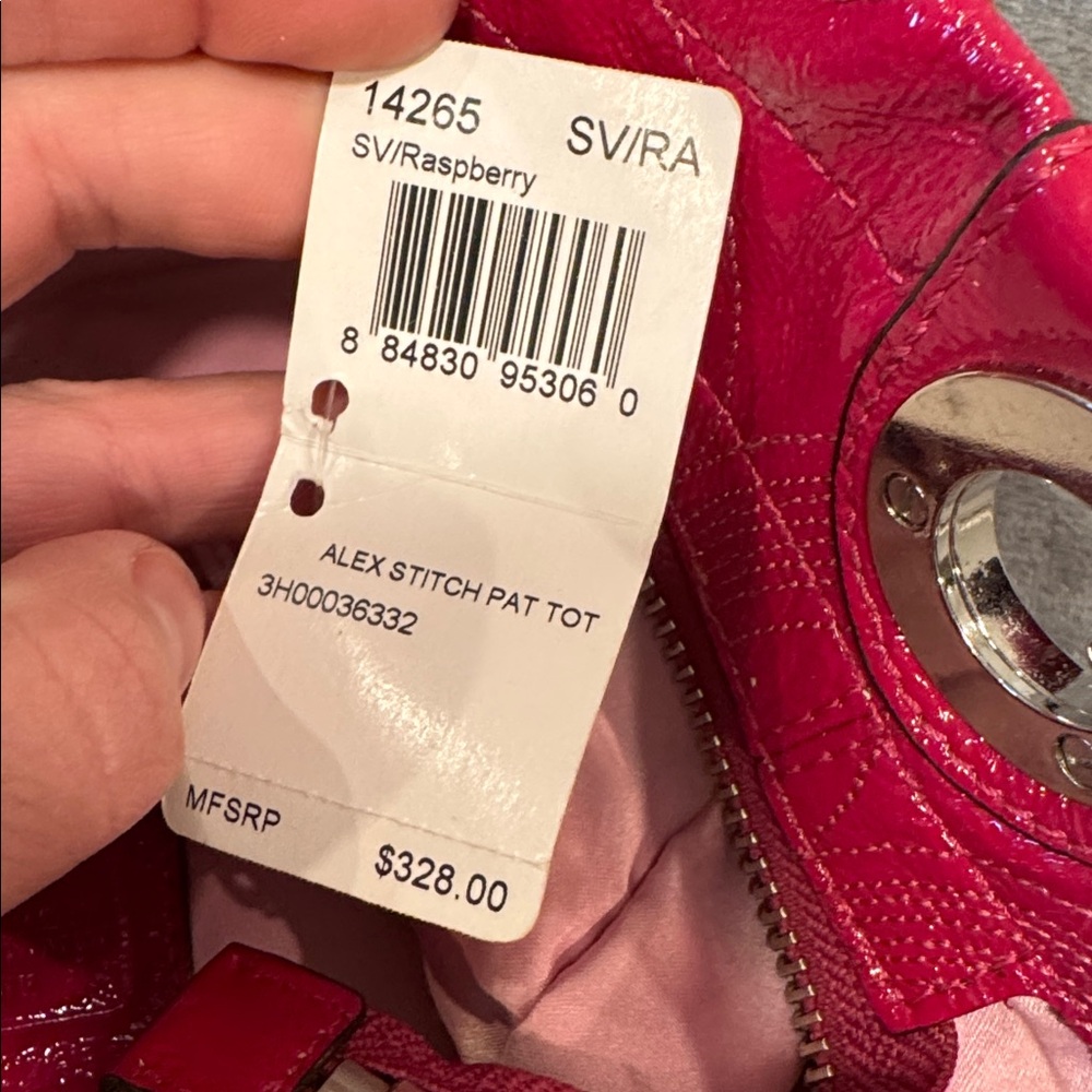 Coach Fuchsia patent Leather Tote - Picture 4 of 6